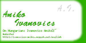 aniko ivanovics business card